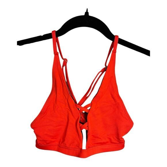 Frederick’s of Hollywood Sunset Strap Bikini Top in Fiery Red Size S NWT - Picture 2 of 8